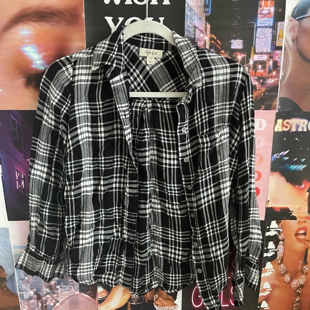 Black and white  flannel